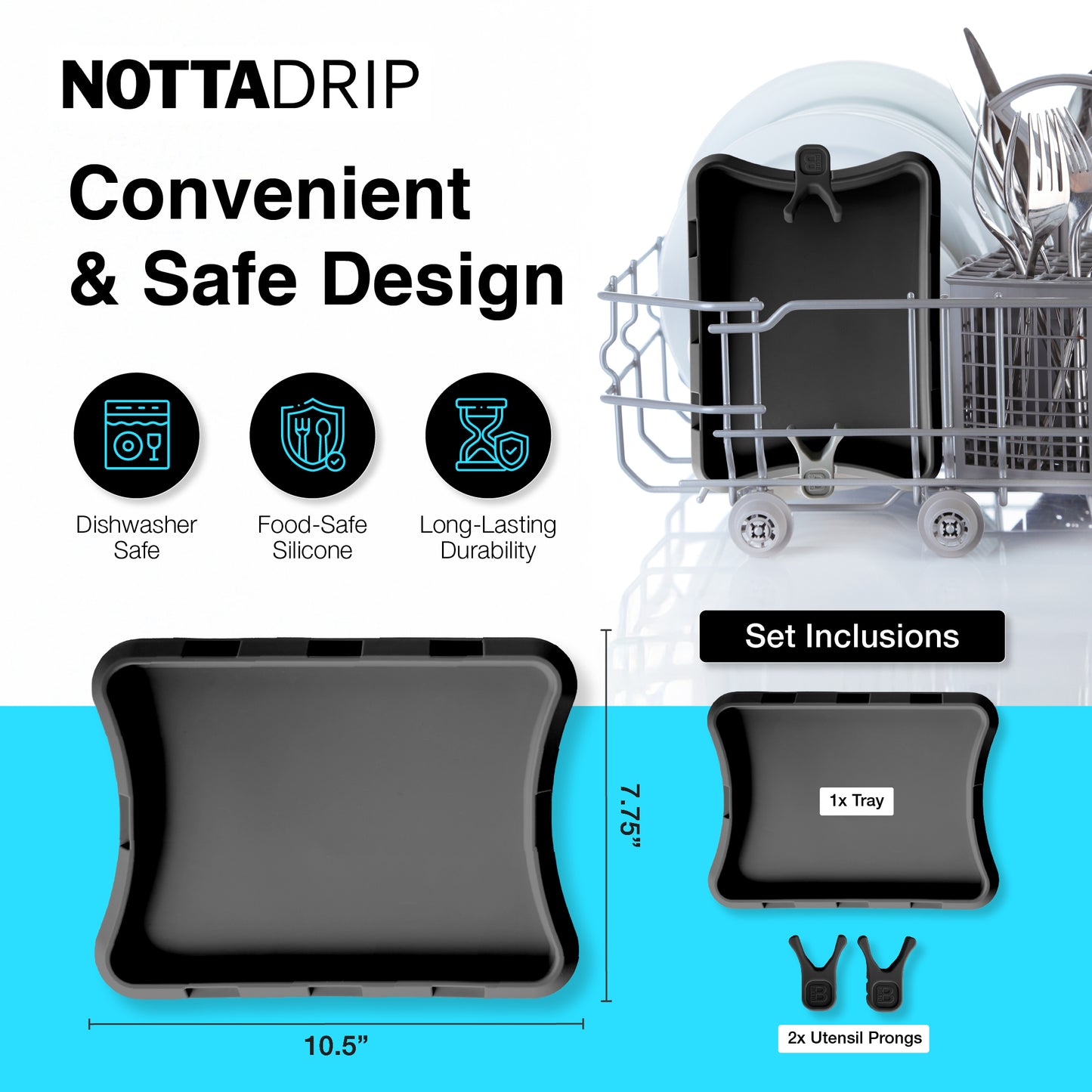 Nottadrip Lite™(No trivets) - Mess Free Cooking and Serving Station