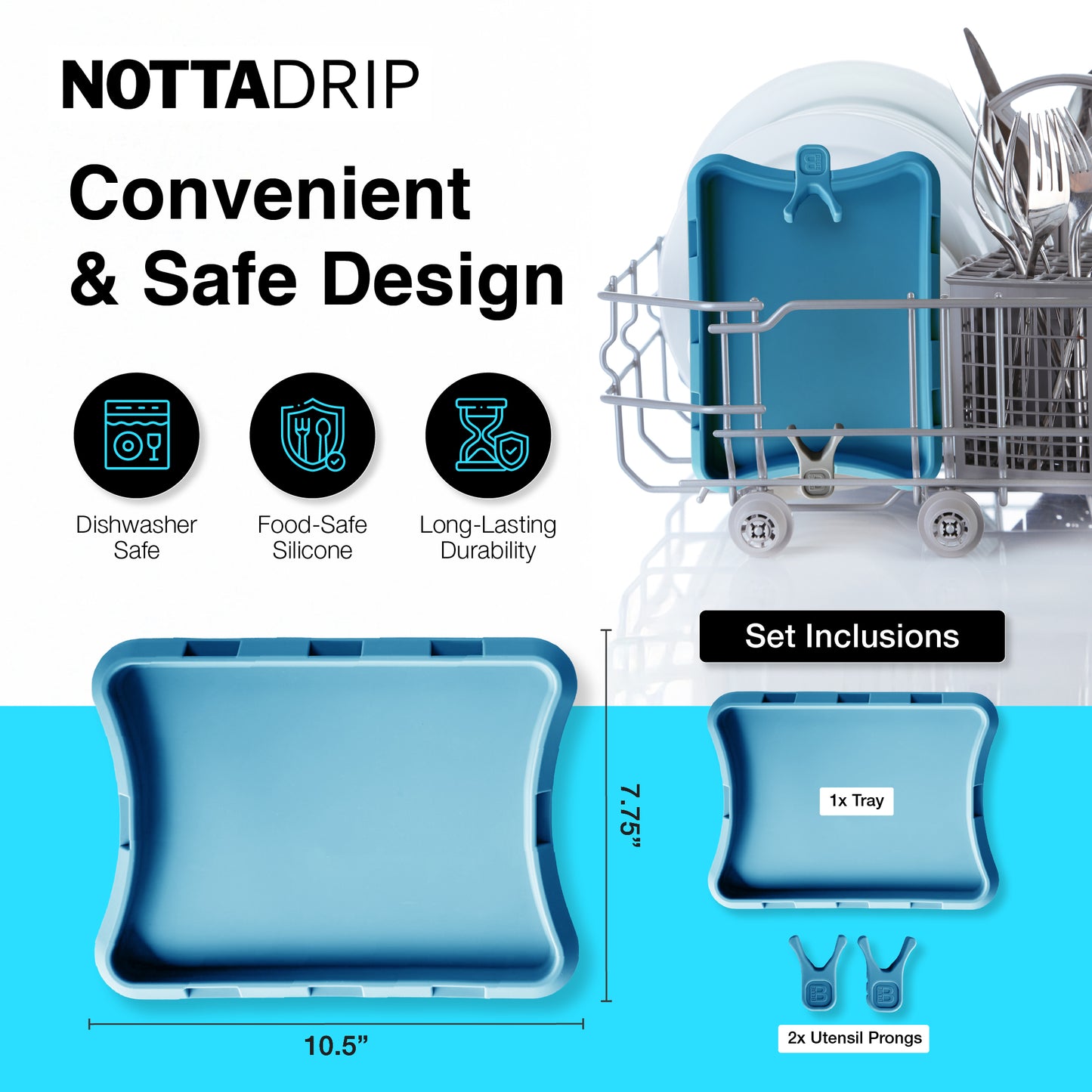 Nottadrip Lite™(No trivets) - Mess Free Cooking and Serving Station